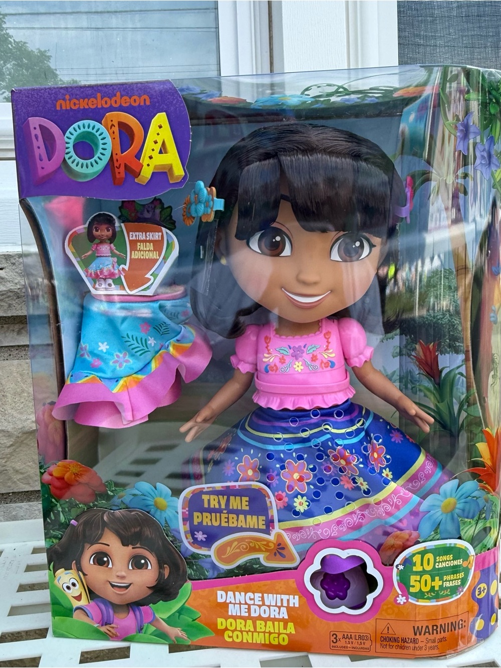Nickelodeon Dora Dance With Me Doll - Pink Top & Blue Floral Skirt